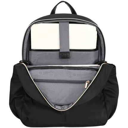 SANDY LISA Laguna Mochila Negra para Laptop de 14 Pulgadas con Bolsillos