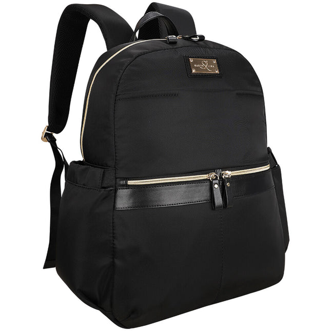 SANDY LISA Laguna Mochila Negra para Laptop de 14 Pulgadas con Bolsillos