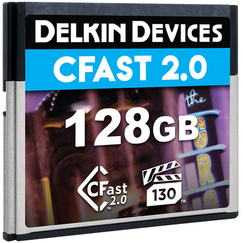 Delkin Devices 128GB CFast 2.0 Tarjeta de Memoria 550MB/s Lectura 370MB/s Escritura Estuche Protector
