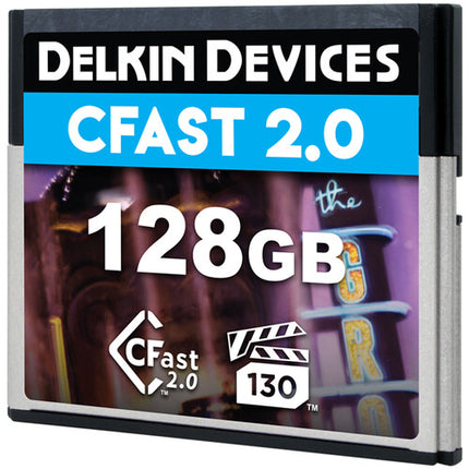 Delkin Devices 128GB CFast 2.0 Tarjeta de Memoria 550MB/s Lectura 370MB/s Escritura Estuche Protector