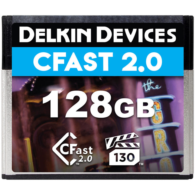 Delkin Devices 128GB CFast 2.0 Tarjeta de Memoria 550MB/s Lectura 370MB/s Escritura Estuche Protector