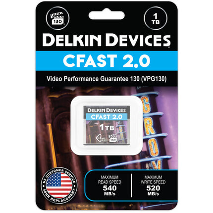 Delkin Devices Tarjeta de Memoria CFast 2.0 1TB 540MBs Lectura 520MBs Escritura