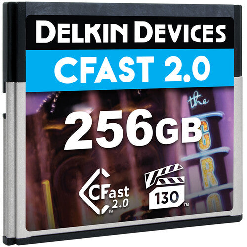 Delkin Devices Tarjeta de Memoria CFast 2.0 256GB 550 MB/s lectura estuche protector