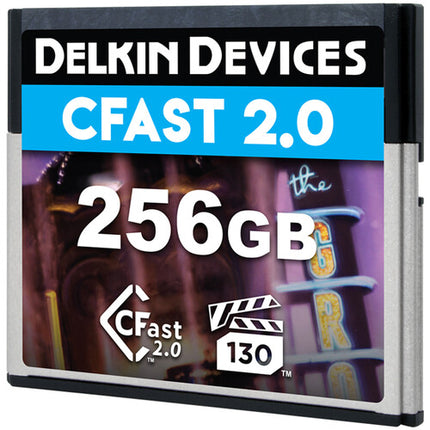 Delkin Devices Tarjeta de Memoria CFast 2.0 256GB 550 MB/s lectura estuche protector