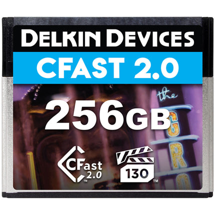 Delkin Devices Tarjeta de Memoria CFast 2.0 256GB 550 MB/s lectura estuche protector