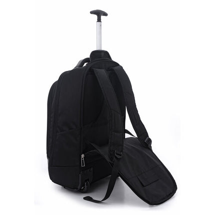 ECO STYLE Tech Exec Mochila Rodante Negra para Laptop 17.3" con Ruedas y Asa Retráctil