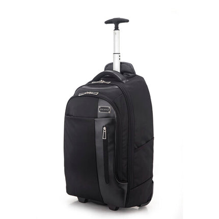 ECO STYLE Tech Exec Mochila Rodante Negra para Laptop 17.3" con Ruedas y Asa Retráctil