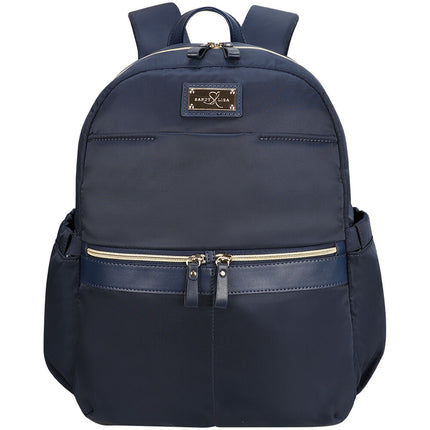 SANDY LISA Laguna Mochila Azul Marino para Laptop de 14 Pulgadas con Bolsillos de Accesorios