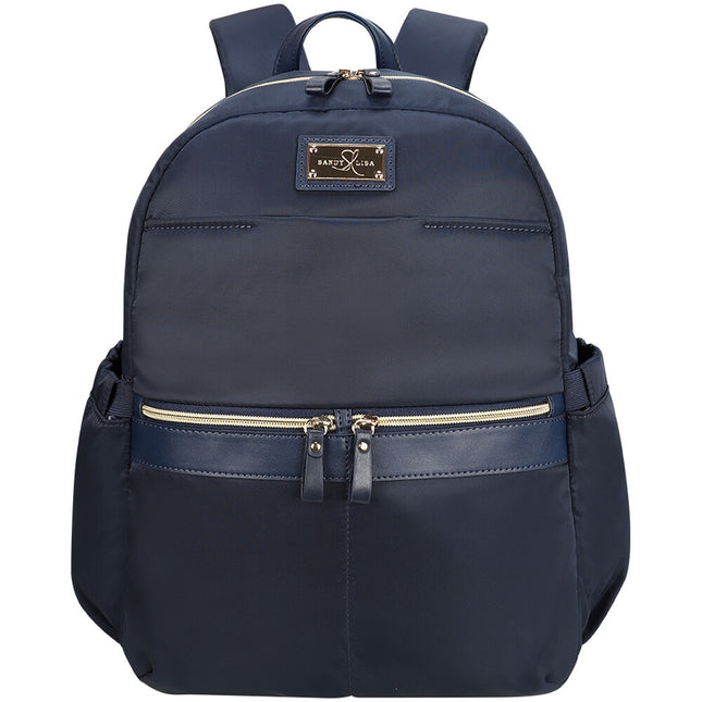 SANDY LISA Laguna Mochila Azul Marino para Laptop de 14 Pulgadas con Bolsillos de Accesorios