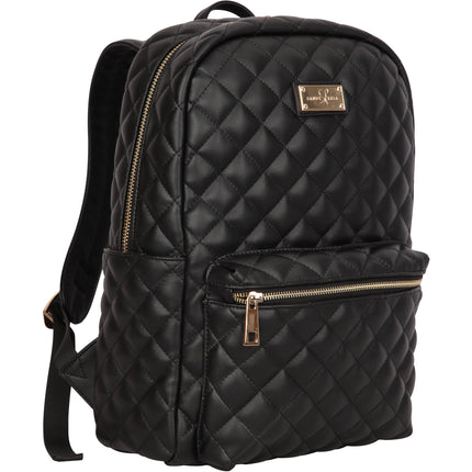 SANDY LISA St. Tropez Mochila Negra para Laptop 14" y Tablet 10.1"