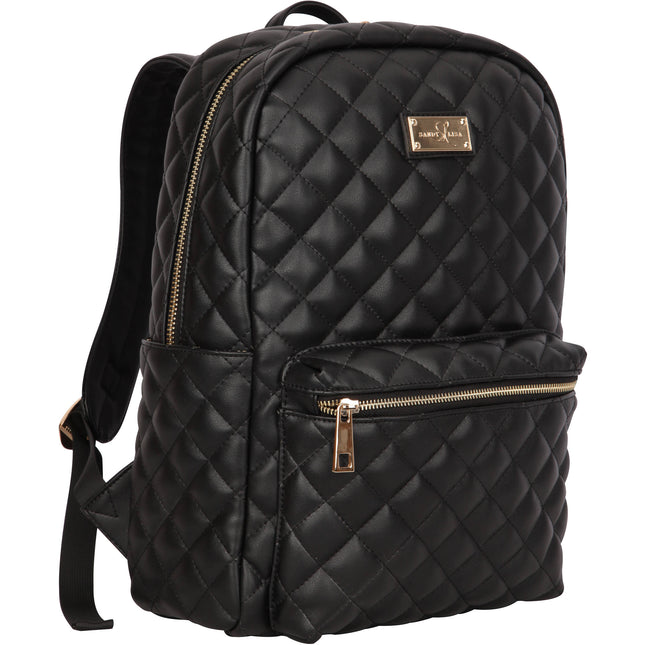 SANDY LISA St. Tropez Mochila Negra para Laptop 14" y Tablet 10.1"