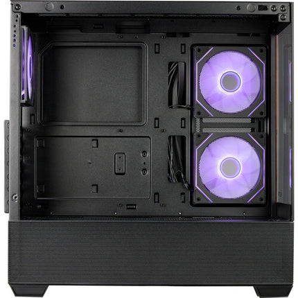 Cooler Master Elite 690 Wood Caja Torre ATX con Ventana 270° y 3 Ventiladores ARGB
