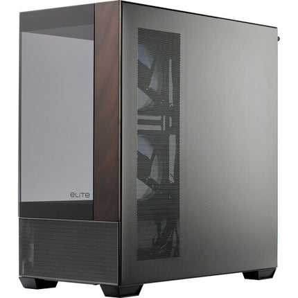 Cooler Master Elite 690 Wood Caja Torre ATX con Ventana 270° y 3 Ventiladores ARGB