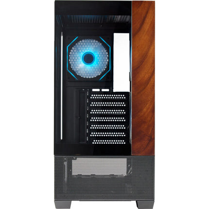 Cooler Master Elite 690 Wood Caja Torre ATX con Ventana 270° y 3 Ventiladores ARGB