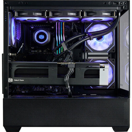 Cooler Master Elite 690 Wood Caja Torre ATX con Ventana 270° y 3 Ventiladores ARGB