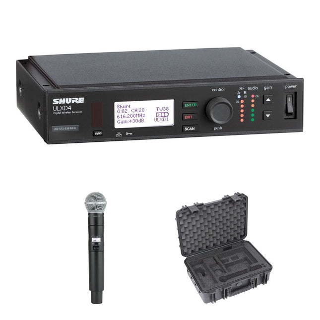 Shure ULX-D Micrófono Inalámbrico Digital Mano SM58 Kit 12 Horas 47 Canales
