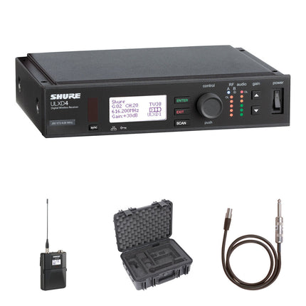 Shure ULX-D Kit inalámbrico digital cuerpo para instrumentos 12 h batería câble incluido
