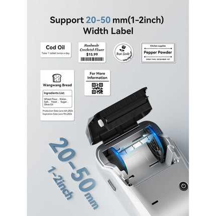 NIIMBOT B1 Impresora térmica portátil 2" 203 dpi Bluetooth plata