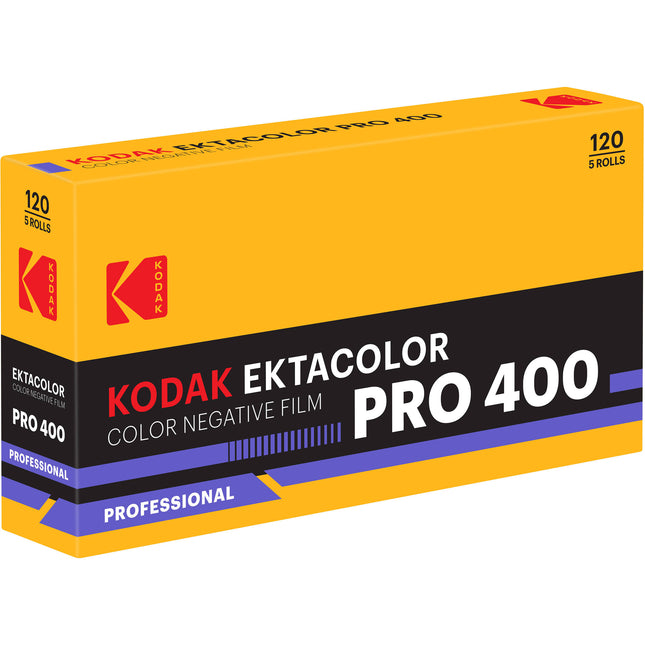 Kodak Ektacolor Pro 400 Película Color Negativo 120 ISO 400 Paquete 5 unidades