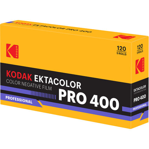 Kodak Ektacolor Pro 400 Película Color Negativo 120 ISO 400 Paquete 5 unidades