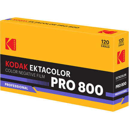 Kodak Ektacolor Pro 800 Película Color Negativo ISO 800 120 5-Pack