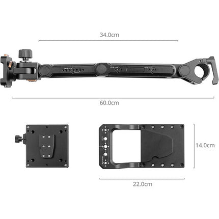 SmallRig VESA Kit de montaje para monitor con soporte Vesa 100x100 y 75x75 mm brazo extensible 360° para carrito de cámara
