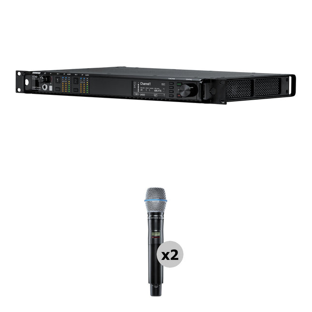Receptor Shure 2CH con Fuente de Alimentación y Transmisor Beta87A
