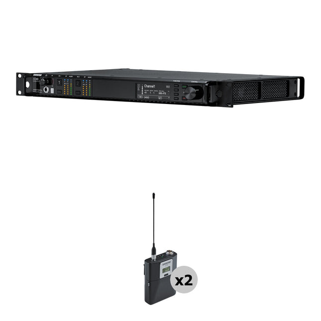 Shure SHAD14D-G57 Sistema inalámbrico digital con dos transmisores AD1 166 MHz rango UHF 9 horas batería