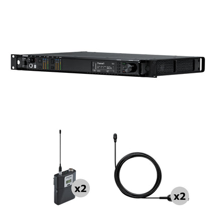 Receptor Shure 2CH con fuente de poder y transmisor G57 TL46B para audio profesional