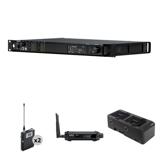 Shure 2CH Receiver K ADX Bodypack Sistema Receptor Inalámbrico Digital