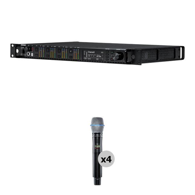 Shure Kit Receptor 4 Canales Transmisor con Micrófono Beta87A