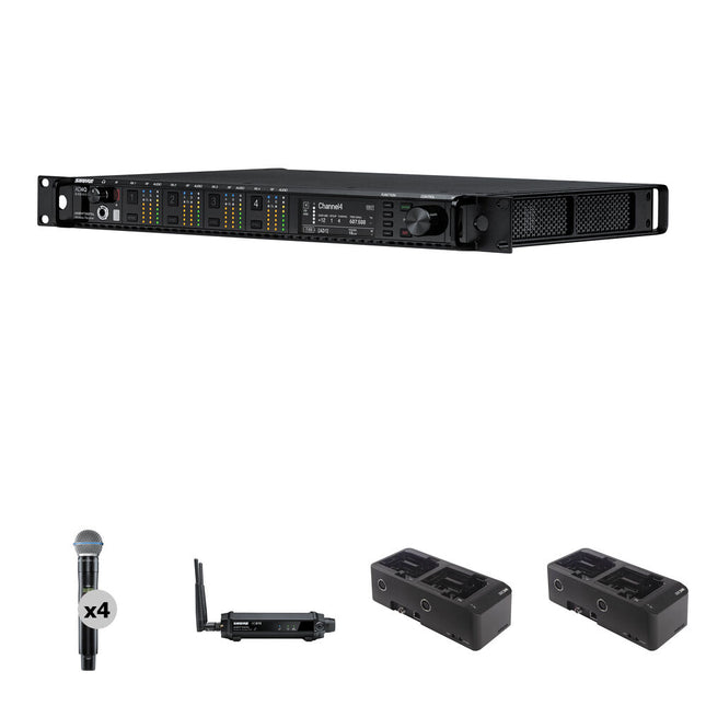 Shure 4CH Receptor Sistema Inalámbrico con Transmisor K B58