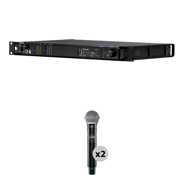 Shure 2CH Receptor con Transmisor Power K B58A Sistema Inalámbrico