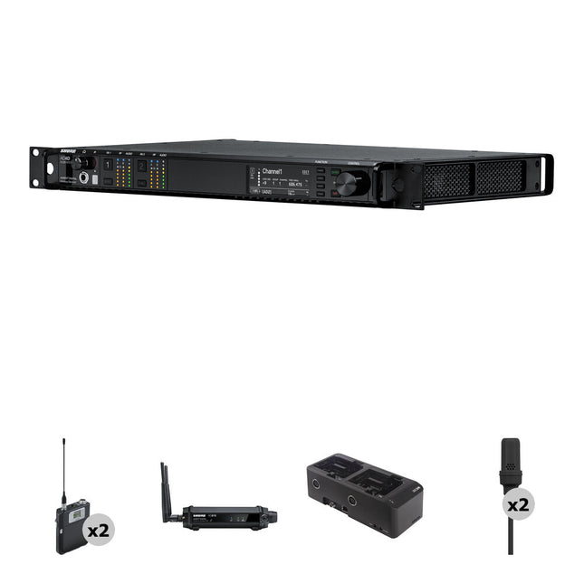Receptor Shure 2CH RCIVER K ADX BDYPCK SHOLNK 2B MIC profesional