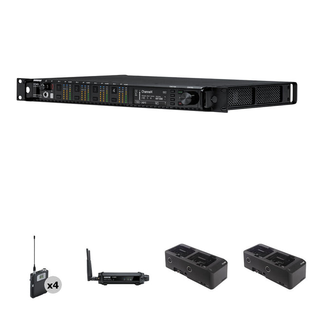 Shure 4CH RCEIVR K/BDYPCK Receptor Inalámbrico 4 Canales 470 MHz