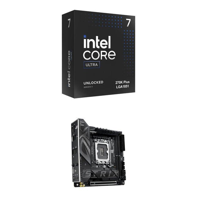 Intel Core Ultra 7 270K Plus Procesador 24 Núcleos ASUS ROG STRIX B860-I Mini-ITX Wifi