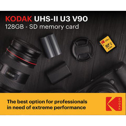 Kodak 128GB Ultra Pro Tarjeta de Memoria SDXC UHS-II 300MB/s Lectura 270MB/s Escritura