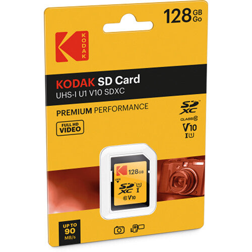 Kodak 128GB Tarjeta de Memoria SDXC UHS-I 90MB/s Velocidad Lectura
