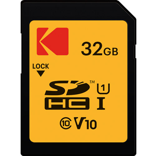 Kodak 32GB Tarjeta de Memoria SDHC UHS-I Clase 10 Velocidad 90MB/s