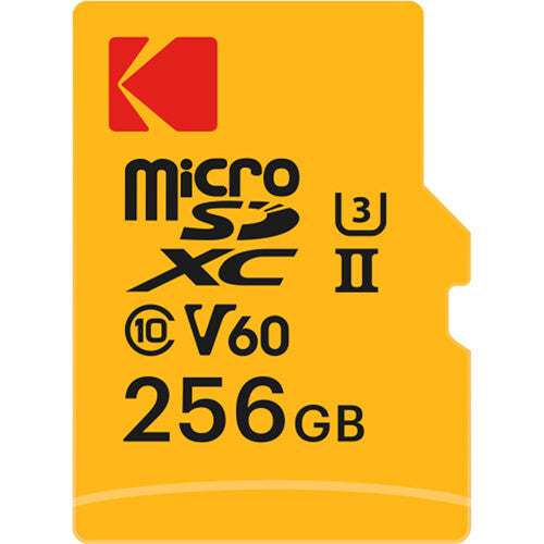 Kodak 256GB Ultra Pro microSDXC UHS-II Tarjeta con Adaptador SD 300MB/s Velocidad