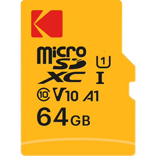 Kodak 64GB microSDXC UHS-I Tarjeta de Memoria Clase 10 con Adaptador SD