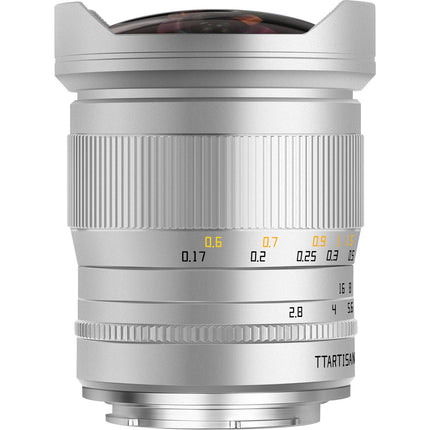 TTArtisan 11mm f2.8 Lente ojo de pez Full Frame para Sony E Plata