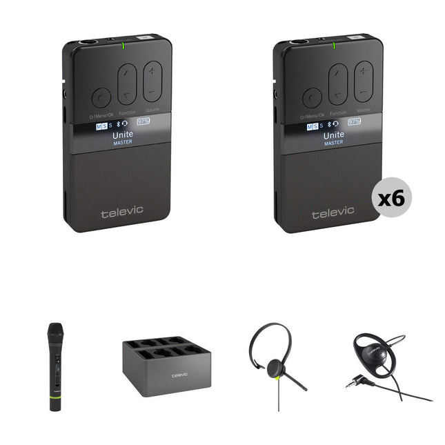 TELEVIC Unite DECT Kit Inalámbrico 8 Pack Alcance 300 m Batería 15 h