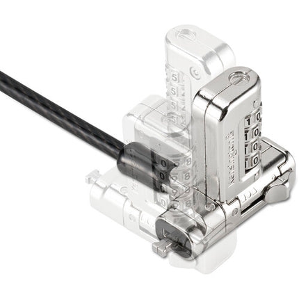 Kensington Universal 3-en-1 Candado para Portátil con Cable de Acero de 6 Pies y Combinación Preset