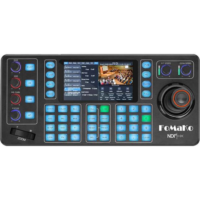 FoMaKo KC608N Controlador de Cámara PTZ con Joystick 4D Pantalla táctil 5.5" 4K PoE