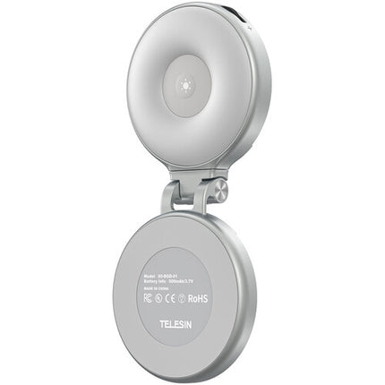 TELESIN Luz Anillo Selfie Magnética RGB con Espejo y 7 Horas Batería