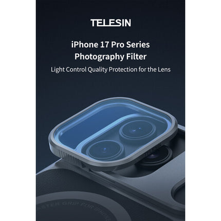 TELESIN Filtro UV para iPhone 17 Pro Pro Max Master Grip Protección Óptica y Aluminio