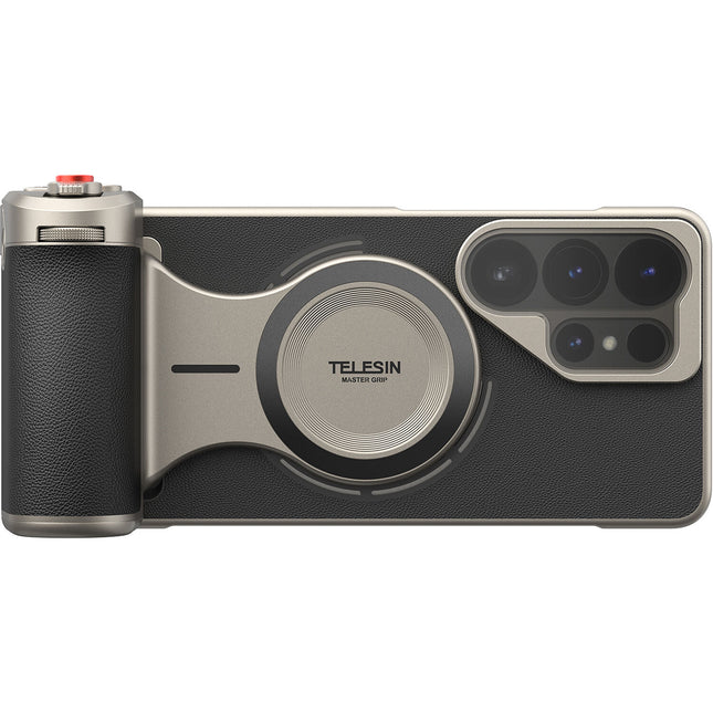 TELESIN Master Grip para Samsung Galaxy S26 Ultra Agarre Magnético Filtro ND16 y Luz LED