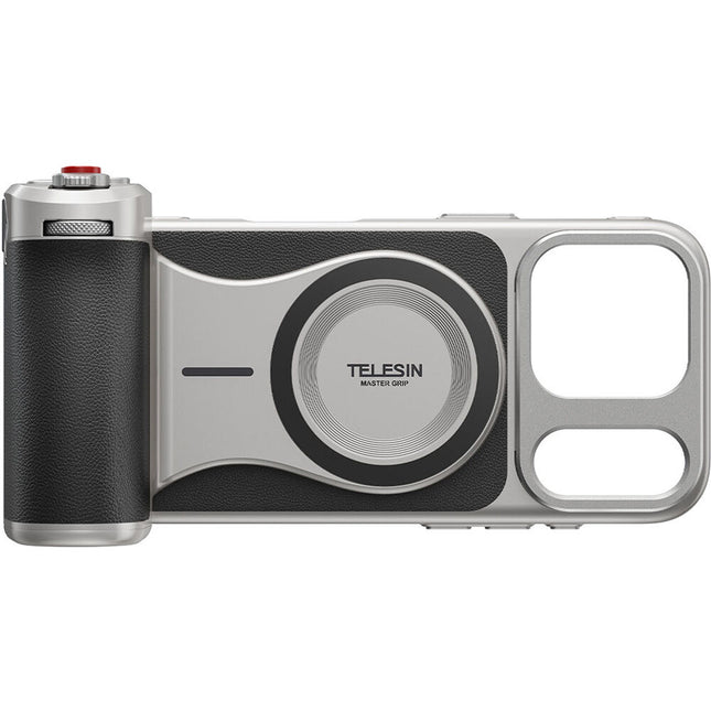 TELESIN Master Grip para iPhone 17 Pro Agarre Magnético con Cargador Inalámbrico y Control DSLR