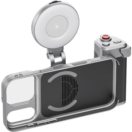 TELESIN Master Grip para iPhone 17 Pro Agarre Magnético con Luz y Filtro UV